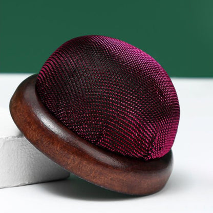 Smooth Round Pin Cushion! Eewia Needle and Thread Kit Clearance, Glossy Pin Cushion Wooden Base Needle Pincushion Round Pin Cushion for Sewing Needle Holder Or Diy Crafts, include 1*Pin Cushion Red