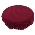 Ortofally Bar Stool Covers Stretchy Round Chair Covers Slipcover Washable Stool Cushion Elastic Bar Chair Covers Grey 27.5X17.5X6CM Dark Red