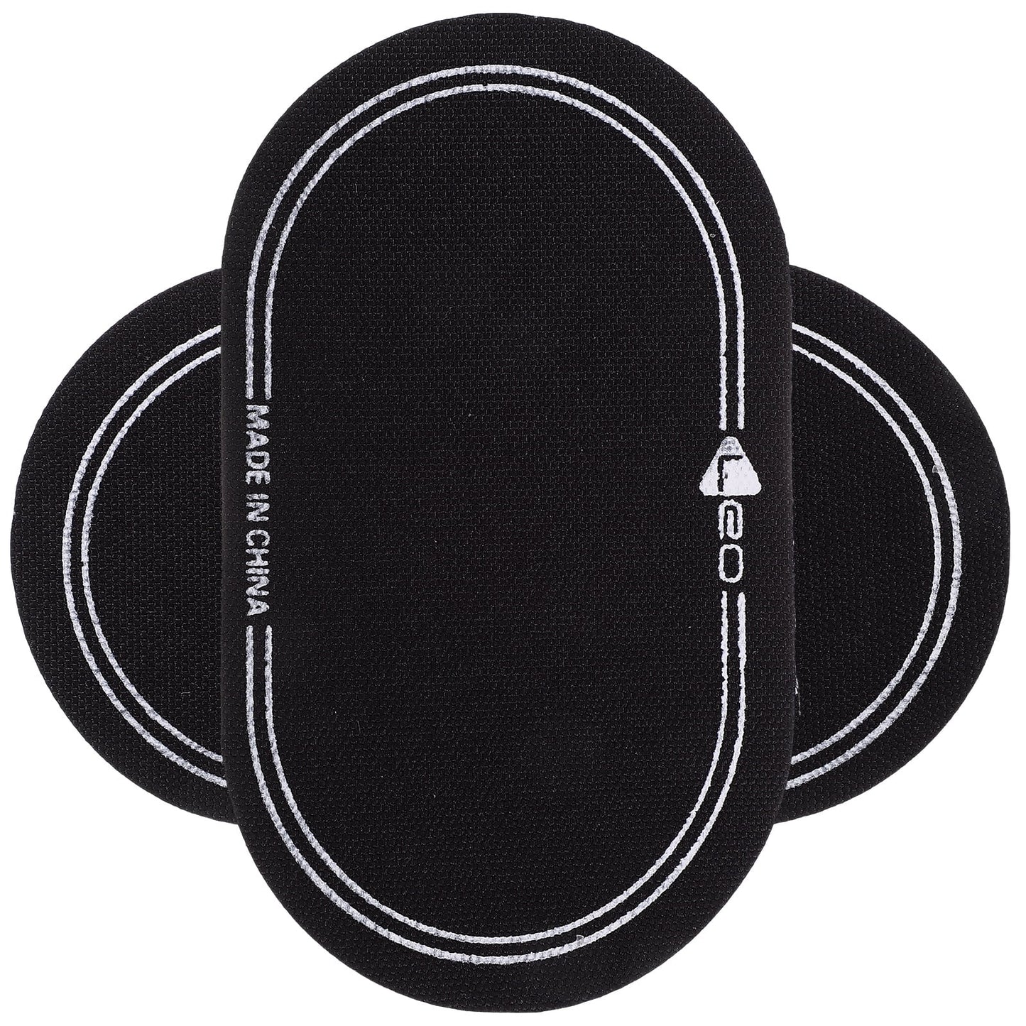 Ortofally 2Pcs Bass Drum Patch Double Drum Pedal Patches Drum Pads Sticker for Drum Percussion Accessories 9.20X4.20X3.90CM Black