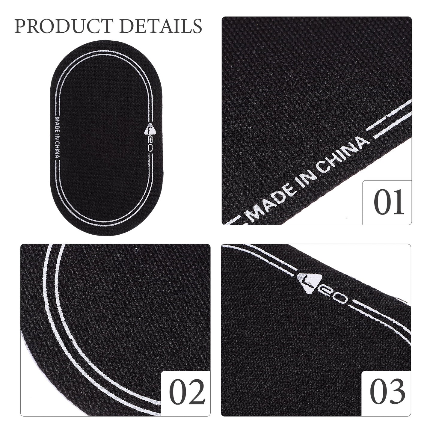 Ortofally 2Pcs Bass Drum Patch Double Drum Pedal Patches Drum Pads Sticker for Drum Percussion Accessories 9.20X4.20X3.90CM Black
