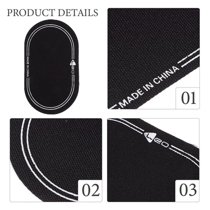Ortofally 2Pcs Bass Drum Patch Double Drum Pedal Patches Drum Pads Sticker for Drum Percussion Accessories 9.20X4.20X3.90CM Black