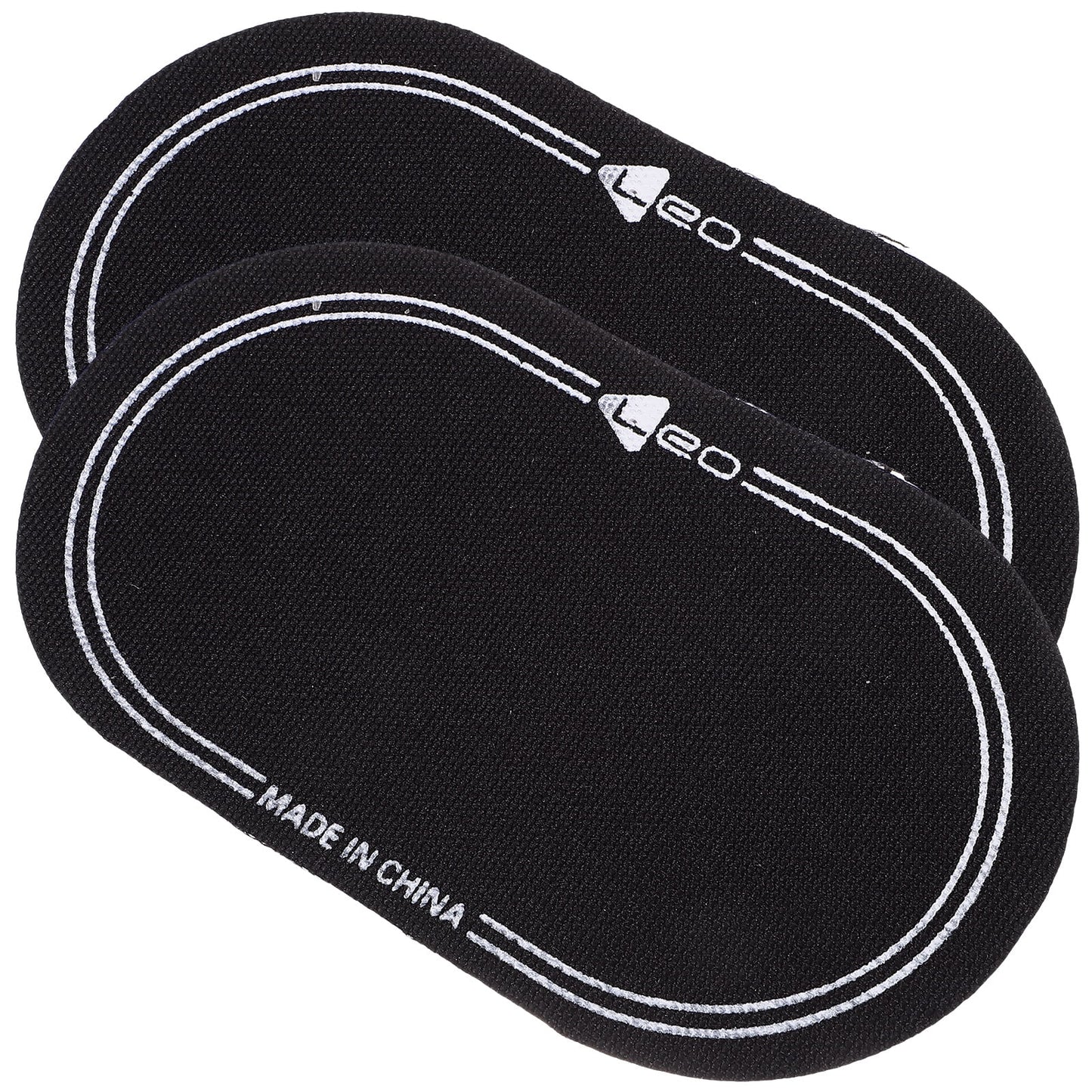 Ortofally 2Pcs Bass Drum Patch Double Drum Pedal Patches Drum Pads Sticker for Drum Percussion Accessories 9.20X4.20X3.90CM Black