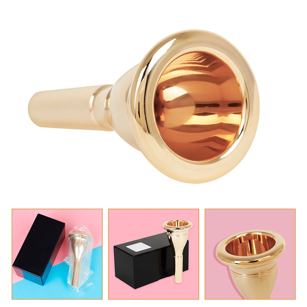 Ortofally Tuba Brass Tuba Great Gift for Tuba Replacement Tuba Parts 13. 3mm Musical Instrument Tuba Accessory 17.60X15.30X5.00CM Golden