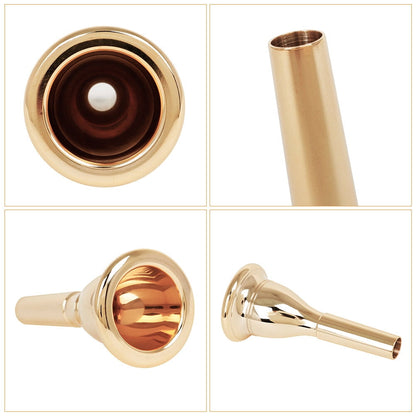 Ortofally Tuba Brass Tuba Great Gift for Tuba Replacement Tuba Parts 13. 3mm Musical Instrument Tuba Accessory 17.60X15.30X5.00CM Golden