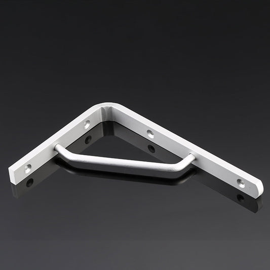 Worgeous 2 PCS Heavy Duty Shelf Brackets Thickened Silver Shelf Support Bracket Aluminium Alloy Practical Durable Support Frame for Home (10inch) 25X16CM Silver