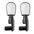 Ortofally 2pcs Universal Handlebar Rearview Mirror 360 Degrees Bike MTB Motorcycle Cycling Handlebar Plug Flexible Rear Mirror (Black) 13.00X8.00X2.50CM Black