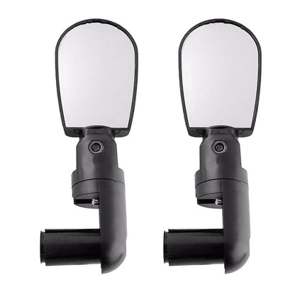 Ortofally 2pcs Universal Handlebar Rearview Mirror 360 Degrees Bike MTB Motorcycle Cycling Handlebar Plug Flexible Rear Mirror (Black) 13.00X8.00X2.50CM Black