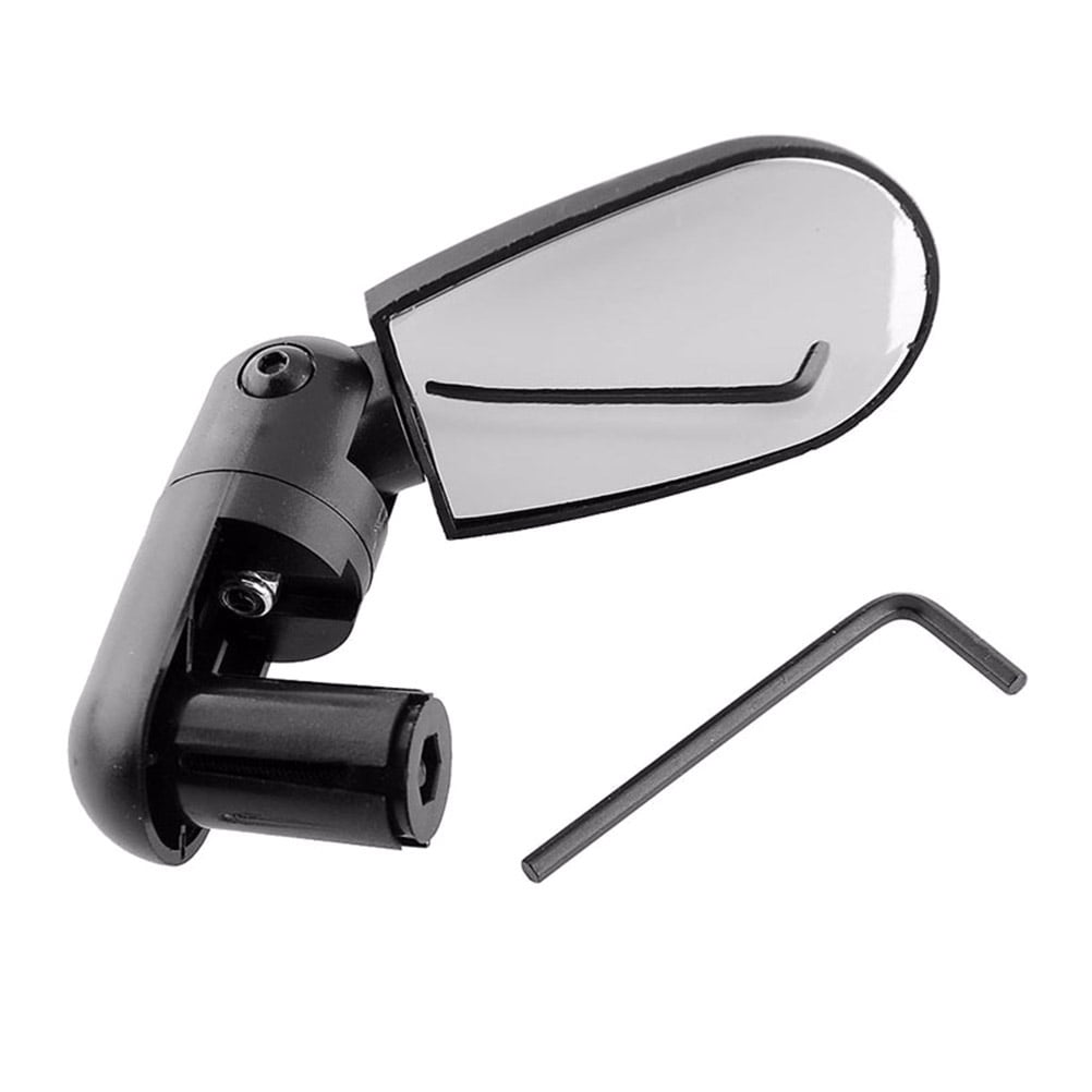 Ortofally 2pcs Universal Handlebar Rearview Mirror 360 Degrees Bike MTB Motorcycle Cycling Handlebar Plug Flexible Rear Mirror (Black) 13.00X8.00X2.50CM Black
