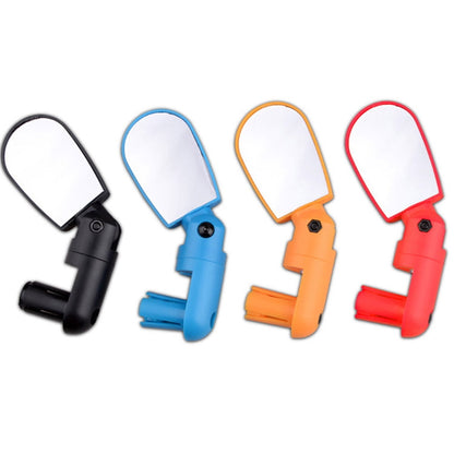 Ortofally 2pcs Universal Handlebar Rearview Mirror 360 Degrees Bike MTB Motorcycle Cycling Handlebar Plug Flexible Rear Mirror (Black) 13.00X8.00X2.50CM Black