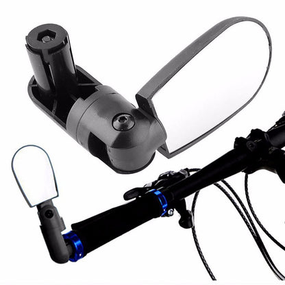 Ortofally 2pcs Universal Handlebar Rearview Mirror 360 Degrees Bike MTB Motorcycle Cycling Handlebar Plug Flexible Rear Mirror (Black) 13.00X8.00X2.50CM Black