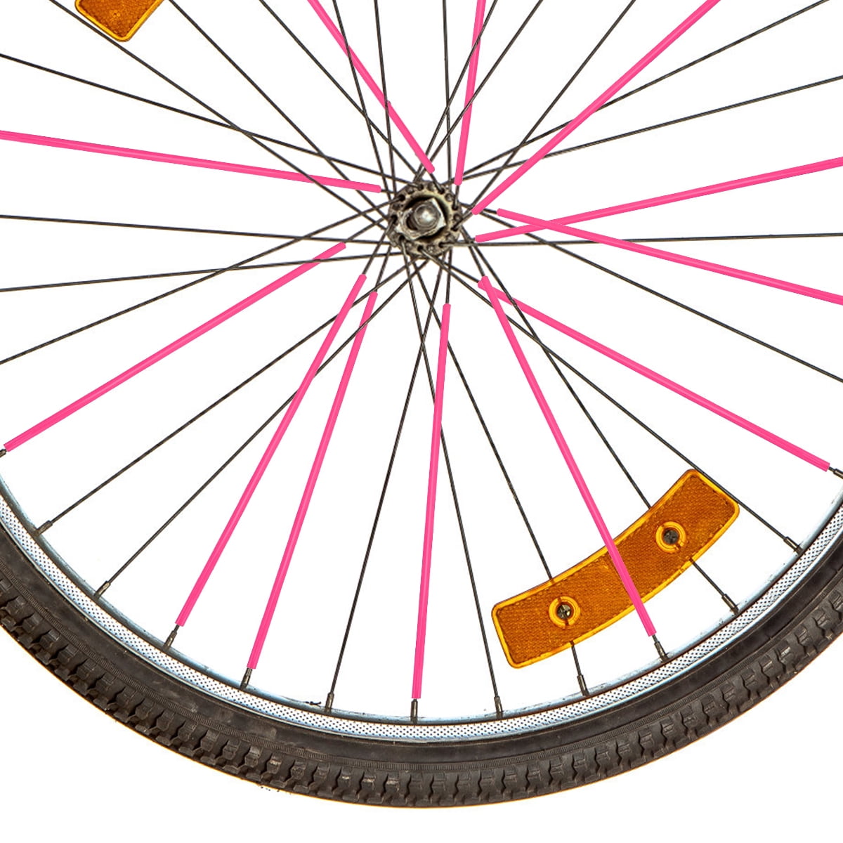 Worgeous Bike Wheel Spoke Reflector for Night Safety Universal Design Reusable Plastic Yellow 1 Set 23.3X0.4X0.4CM Blue