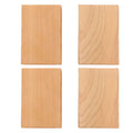 Ortofally 4pcs Rectangule Wooden Board Thicken Blank Unfinished Wood Cutout Smooth Cutting Plaque For DIY Crafts Project 6x4x1.2cm Light Brown