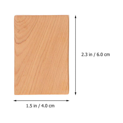 Ortofally 4pcs Rectangule Wooden Board Thicken Blank Unfinished Wood Cutout Smooth Cutting Plaque For DIY Crafts Project 6x4x1.2cm Light Brown
