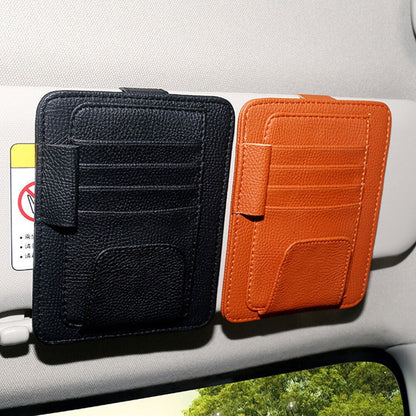SWETRACE automotive sunglass holder Visor Organizer Black Organizing Driving 1Pack 15.00X12.50X0.60CM Black