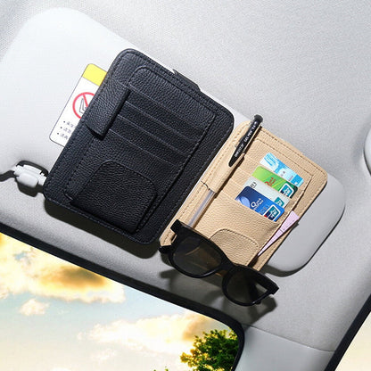 SWETRACE automotive sunglass holder Visor Organizer Black Organizing Driving 1Pack 15.00X12.50X0.60CM Black