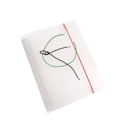 SWETRACE Plastic A5 Cover Round Ring Binder Transparent 1Pack 9.3x7.1x1.6Inch 23.60X18.00X4.00CM Beige