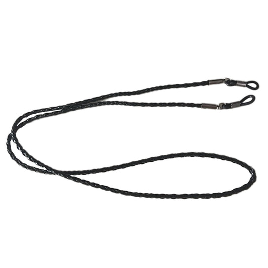 Ortofally Eyeglasses Holder Strap Cord Leather Eyeglasses String Holder Chain Necklace Glasses Cord Lanyard Eyeglass Retainer for Men Women Kids(Black) 70.00X0.22X0.22CM Black
