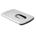Ortofally 2 Stainless Steel Wallet Credit Holder Portable Slide Out Credit ID Holders for Men ( Silver ) Silver