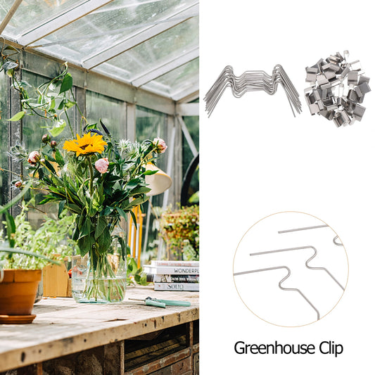 Ortofally 100pcs Greenhouse Glazing Z Overlap Clip Glazing Z Overlap Clip Glass Pane Clip 7.50X3.50X0.20CM Silver