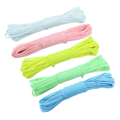 Worgeous 5pcs Outdoor 1 Meter Night Nine-core Umbrella Ropes Parachute Cord Glowing in the Dark