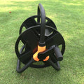 SWETRACE Garden Water Hose Reel Hose Reel Black Stainless Steel 1Pcs