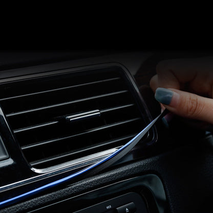 Worgeous 10 Pcs Auto Accessories Interior Car Vent Decoration Strip Blue