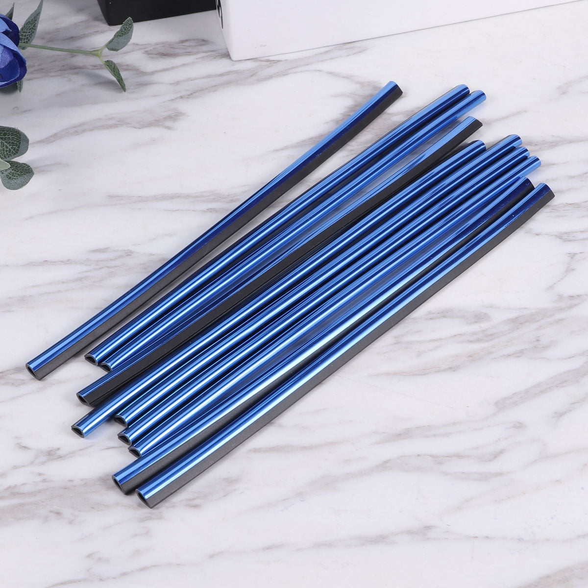 Worgeous 10 Pcs Auto Accessories Interior Car Vent Decoration Strip Blue