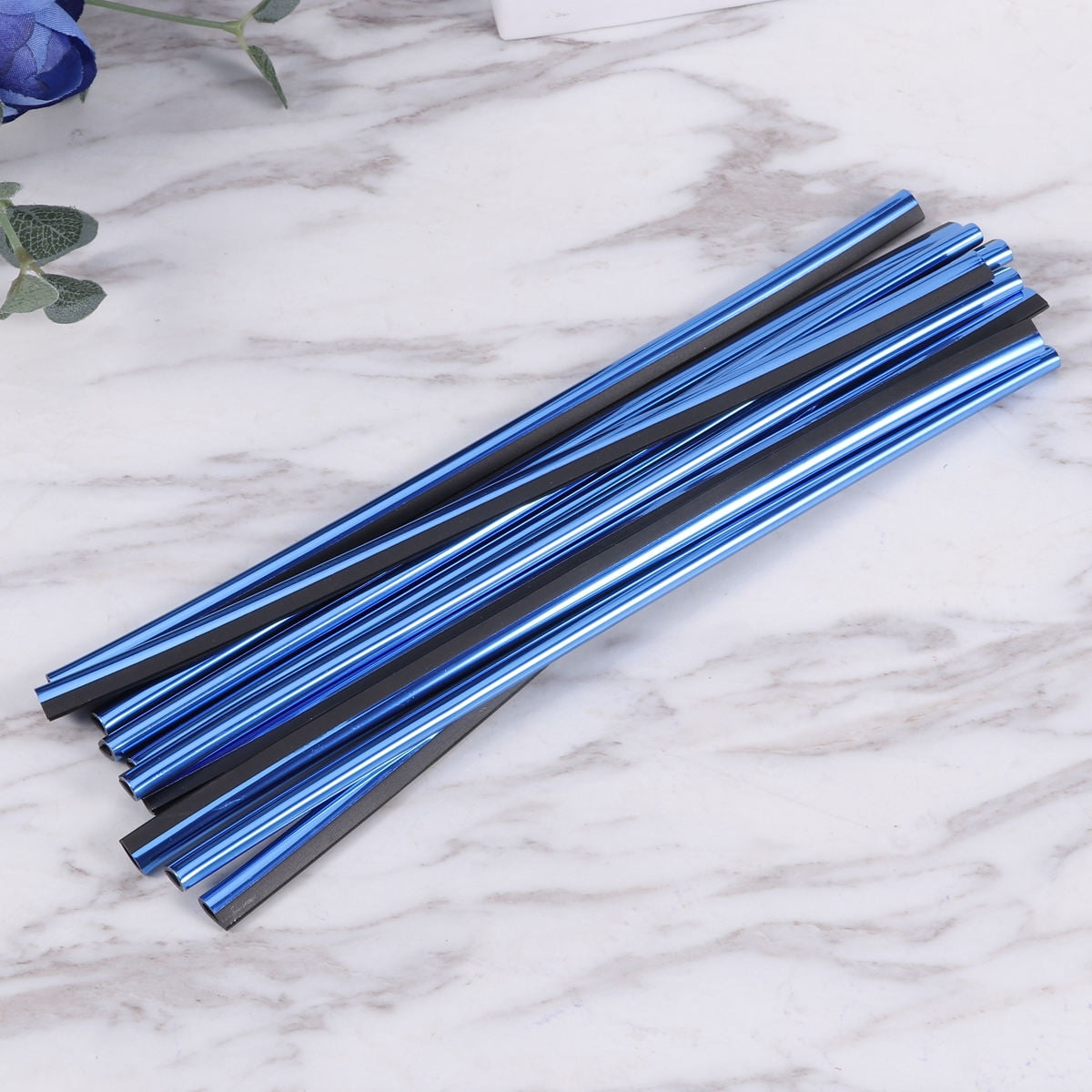 Worgeous 10 Pcs Auto Accessories Interior Car Vent Decoration Strip Blue