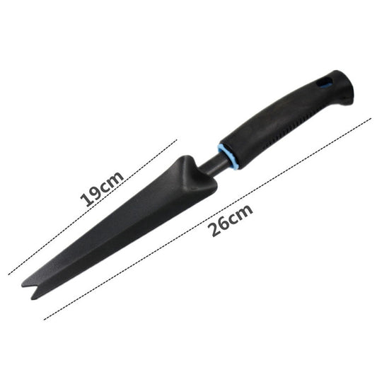 Worgeous Handy Weeder Puller with Stainless Steel Forked Tip for Gardening Ergonomic Wood Handle with Hole Black 2 Pronged