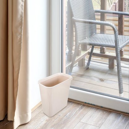 Worgeous White Plastic Trash Can for Home Use Made of Material Great for Small Spaces 13 x 8 0 inches
