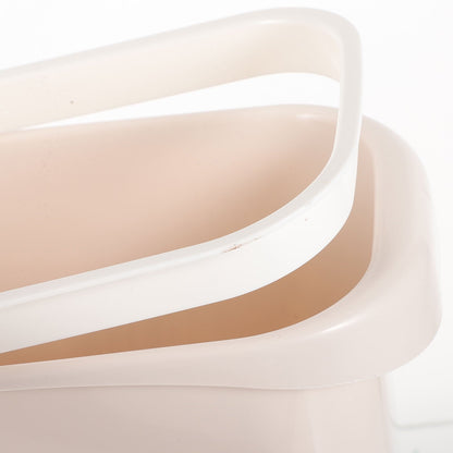 Worgeous White Plastic Trash Can for Home Use Made of Material Great for Small Spaces 13 x 8 0 inches