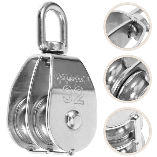 SWETRACE Cable Weight Pulley System Silver for Transportation Equipment 1Pcs 3.5In