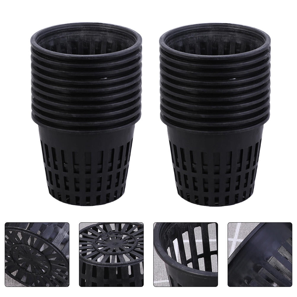Worgeous 20pcs Plastic Planting Buckets for Soilless Culture with Net Cups