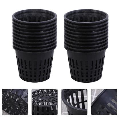 Worgeous 20pcs Plastic Planting Buckets for Soilless Culture with Net Cups