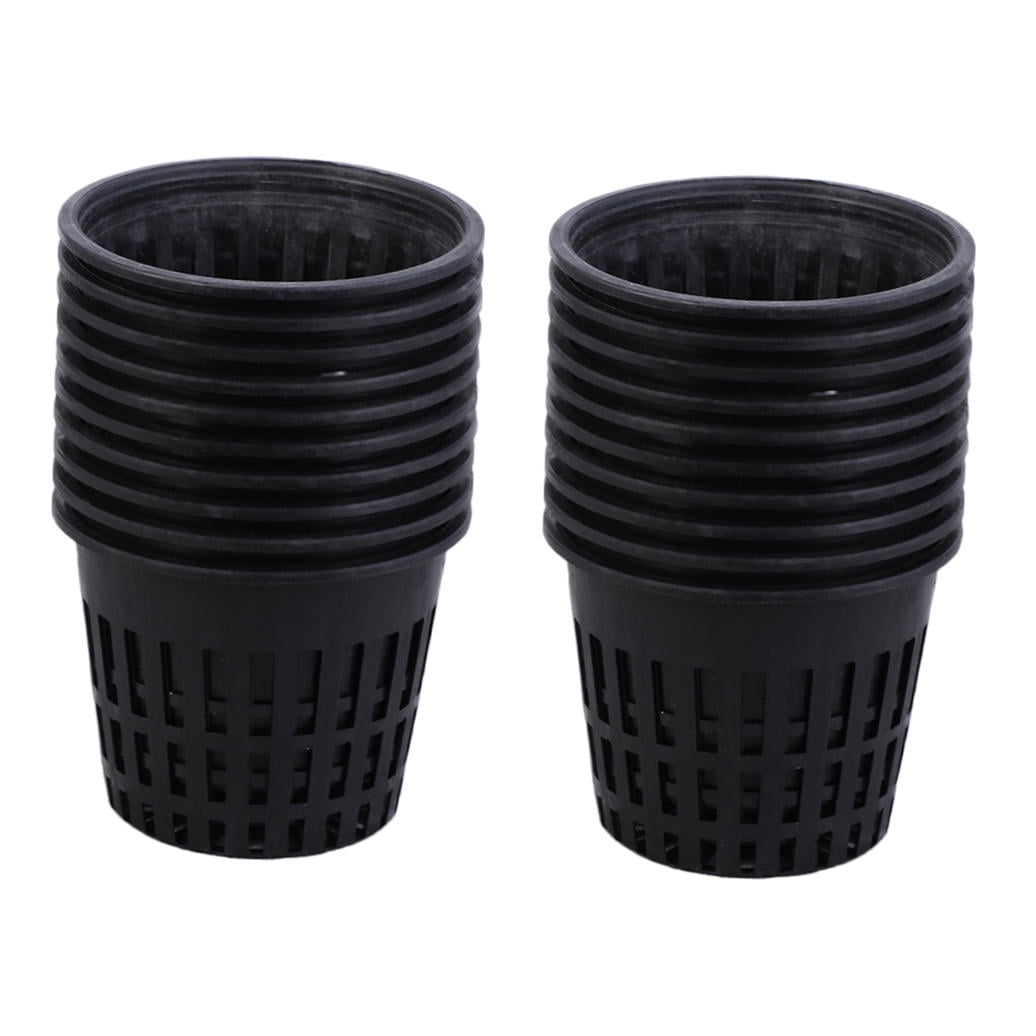 Worgeous 20pcs Plastic Planting Buckets for Soilless Culture with Net Cups