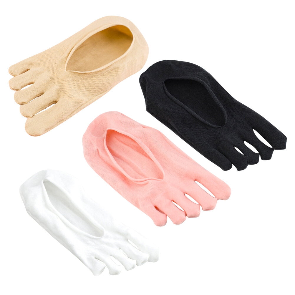 SWETRACE 5Toe Socks Pink Separate Each Toe 4Pairs Women Daily Use