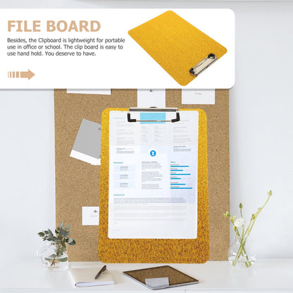Worgeous Clipboard with Storage Small Writing Pad Student Office Golden