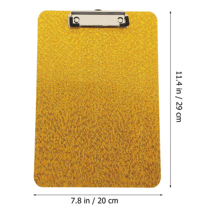 Worgeous Clipboard with Storage Small Writing Pad Student Office Golden