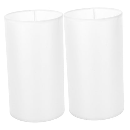 SWETRACE Lamp Shade for Cylinder Lamp White Linen 2Pcs 9.8x5.5x5.5in