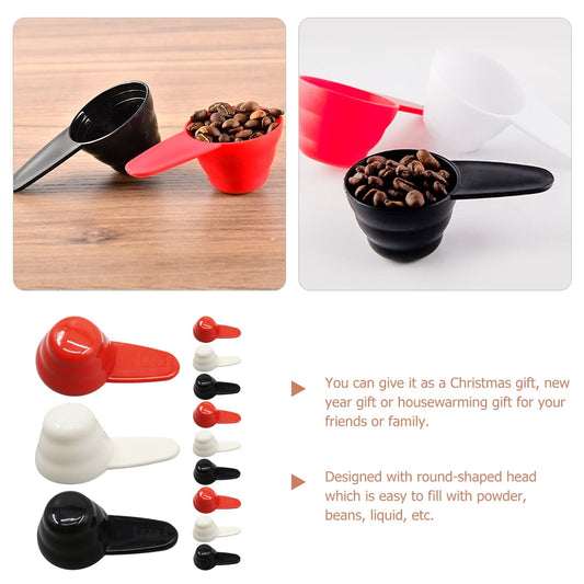 Worgeous 12pcs Assorted Color Measuring Scoops Set for Coffee Beans Ground Coffee Tea Sugar PP Material