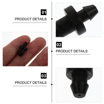 SWETRACE Drip Irrigation Tube Hole Plugs Black Plastic 150Pcs 0.79X0.39X0.39in