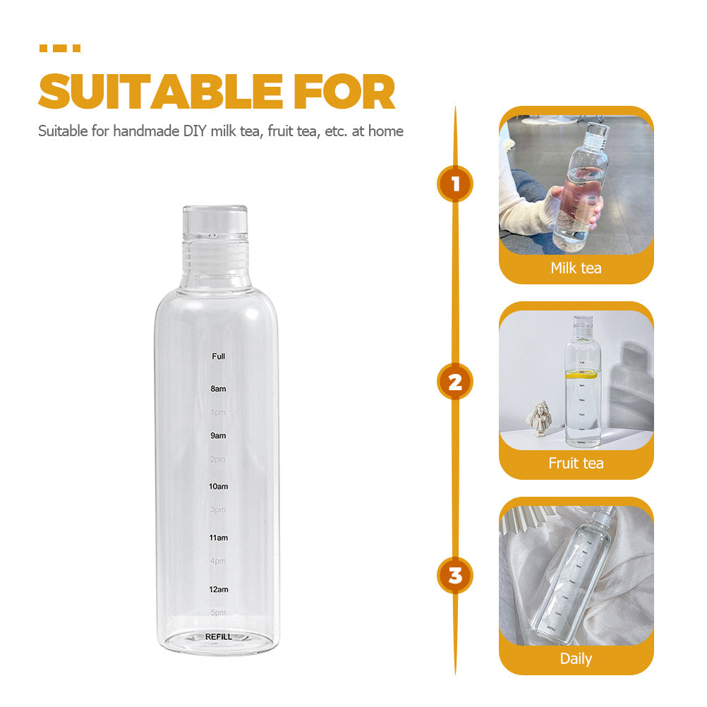 SWETRACE 1Set Water Bottle Transparent Portable and Anti-leakage for Home and Office Use 500Ml