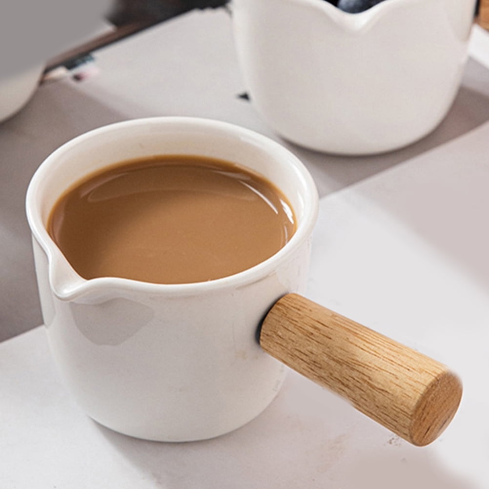 SWETRACE Creamer Cups 2Pcs White Milk Frothing and Cream Dispensing