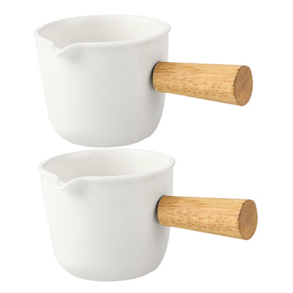 SWETRACE Creamer Cups 2Pcs White Milk Frothing and Cream Dispensing