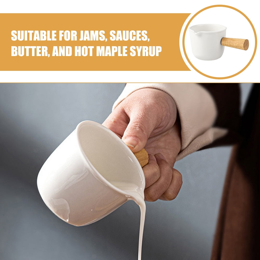 SWETRACE Creamer Cups 2Pcs White Milk Frothing and Cream Dispensing