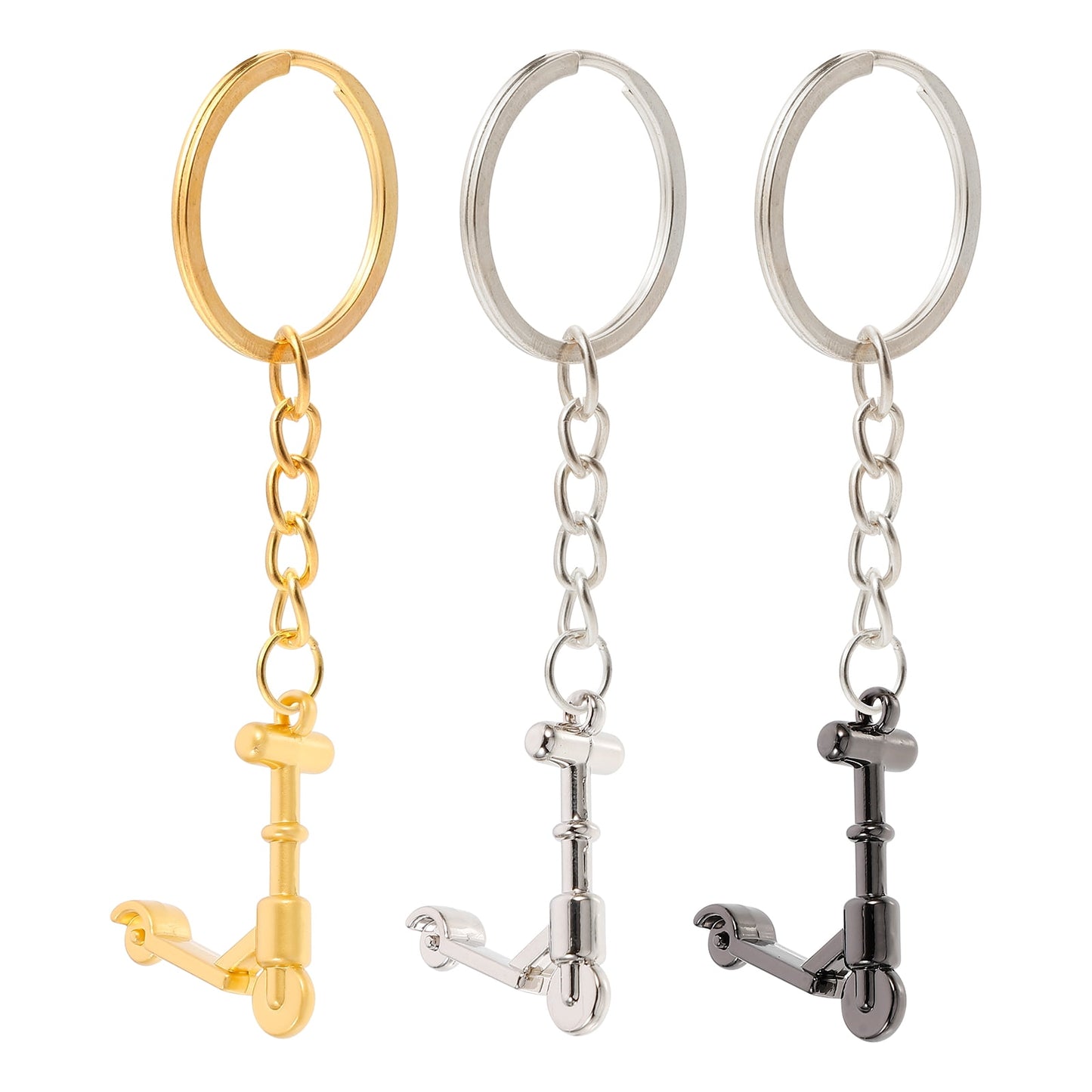 SWETRACE Mini Scooter Shaped Keychains 3Pcs Zinc Alloy Handbag Purse Car Decorations Christmas New Year