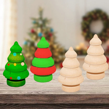 SWETRACE 20Pcs Diy Wooden Dolls Craft Mini Ornaments Light Yellow Snowman Figurines Miniature For Children