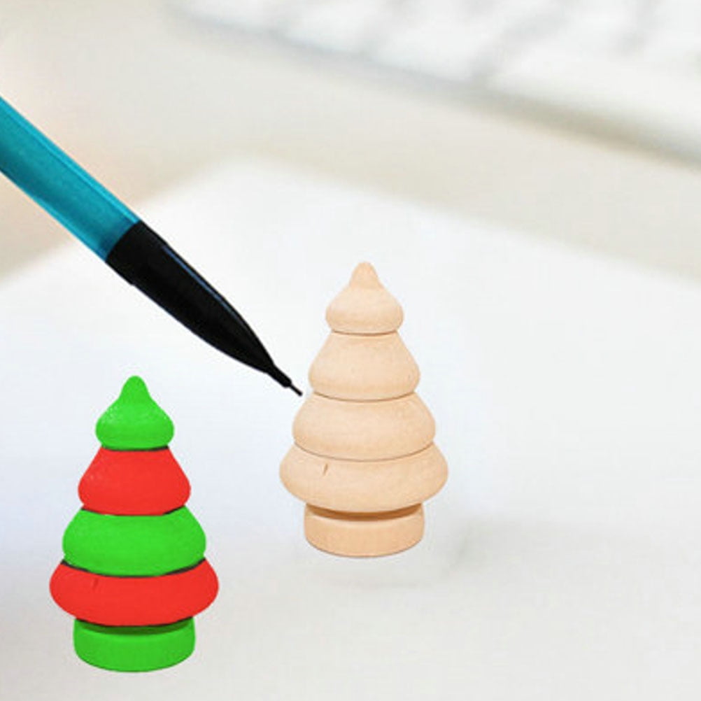 SWETRACE 20Pcs Diy Wooden Dolls Craft Mini Ornaments Light Yellow Snowman Figurines Miniature For Children