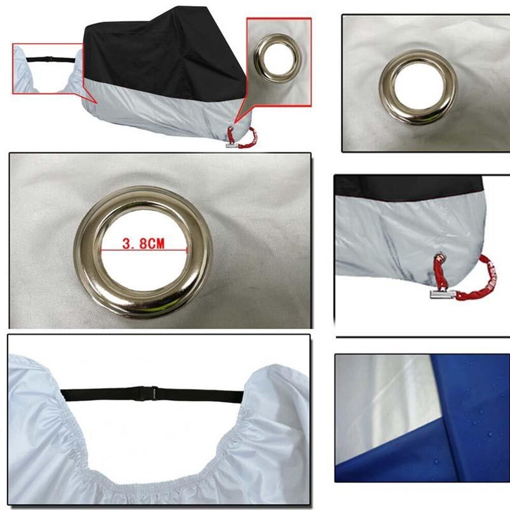 SWETRACE Motor Scooter Cover Waterproof Outdoor Motorbike Cover Silver 1Pcs