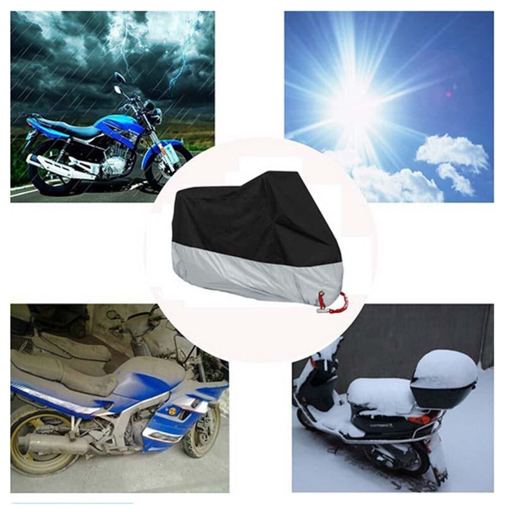 SWETRACE Motor Scooter Cover Waterproof Outdoor Motorbike Cover Silver 1Pcs